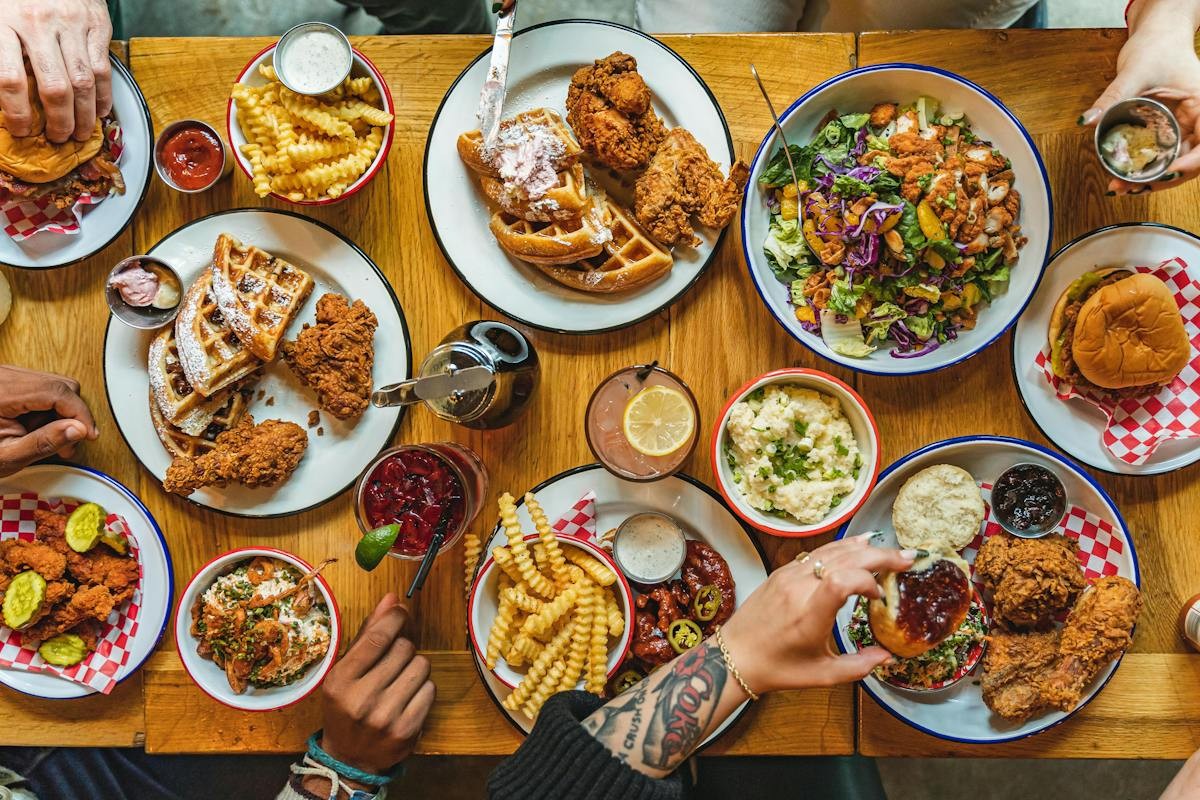 A table filled with signature Sweet Chick dishes