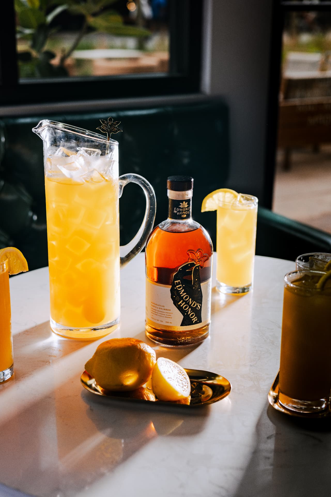 Citrus pitcher serve on marble
