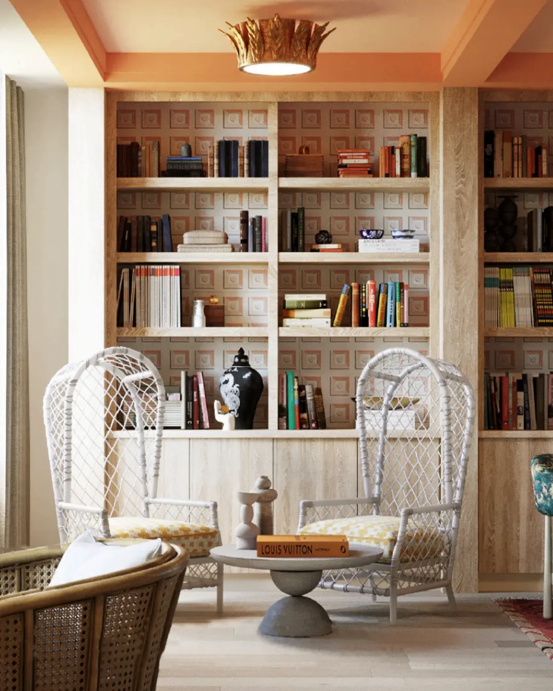 The library lounge at Goodtime Hotel